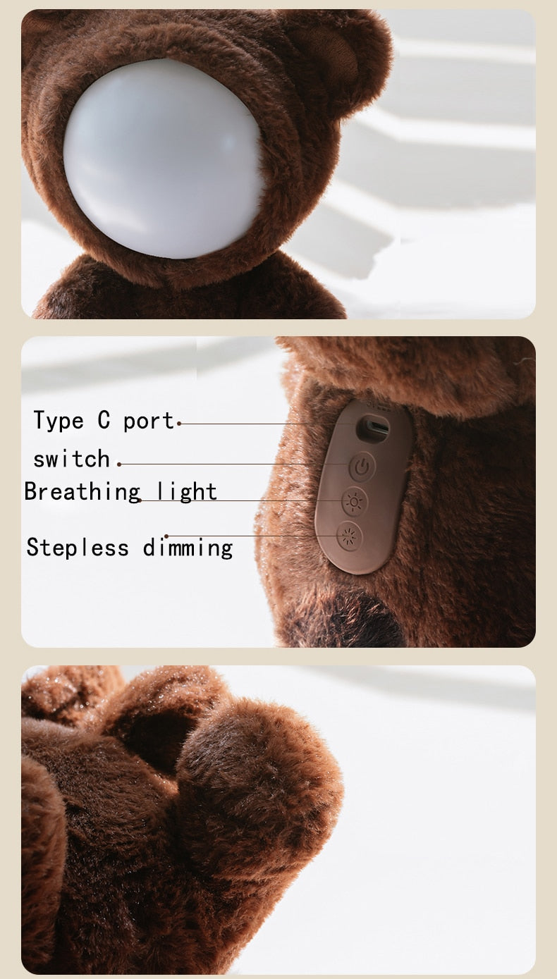 Buddy Bear LED Night Light With Bluetooth Music Player - Just Kidding Store
