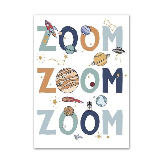 Solar System Canvas Wall Art - Nursery Prints - Just Kidding Store