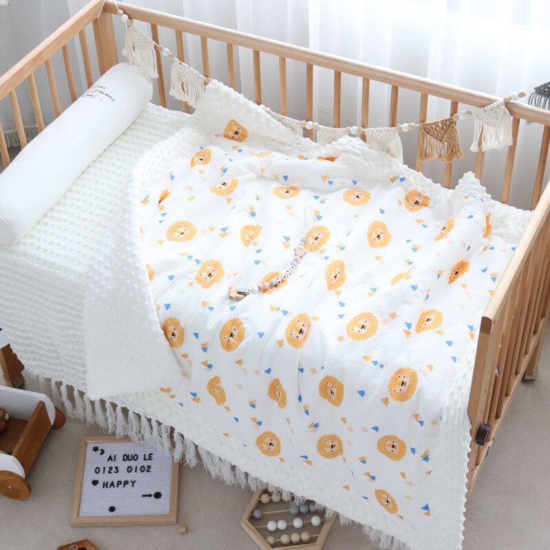 Winter Thick Baby Children Cotton Cover With Filler - Yellow Lion - Just Kidding Store