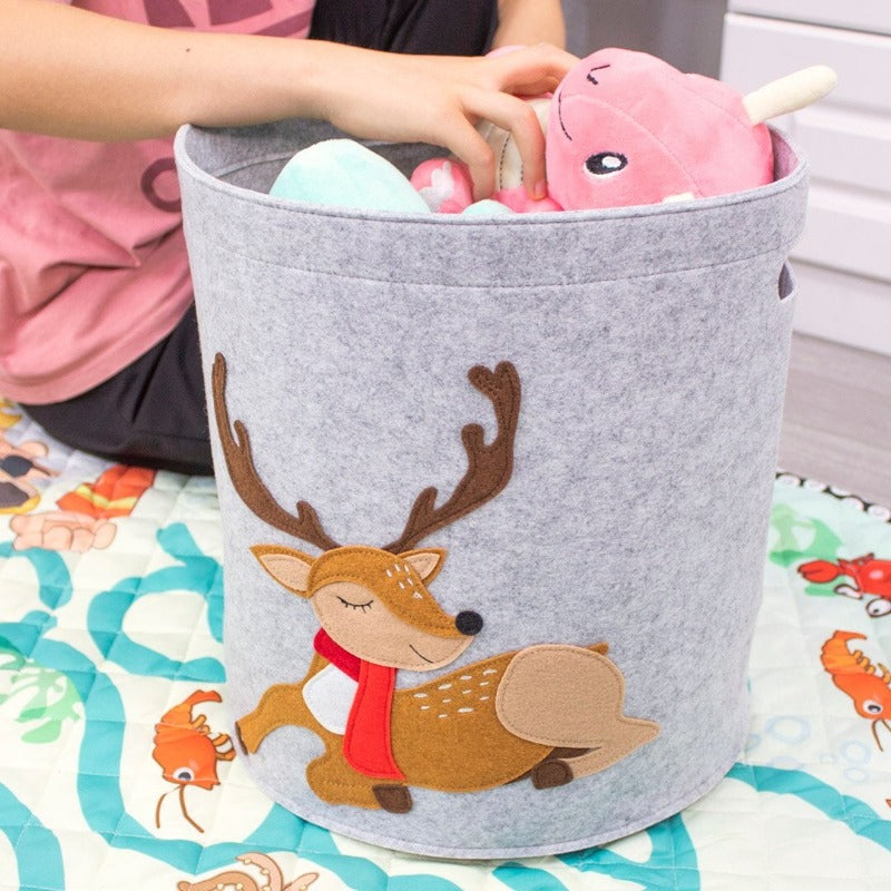 Felt Foldable Storage Basket - Toy Organizer - Just Kidding Store