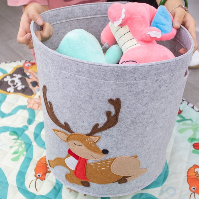 Felt Foldable Storage Basket - Toy Organizer - Just Kidding Store