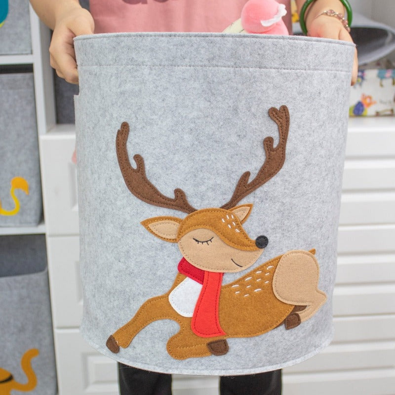 Felt Foldable Storage Basket - Toy Organizer - Just Kidding Store