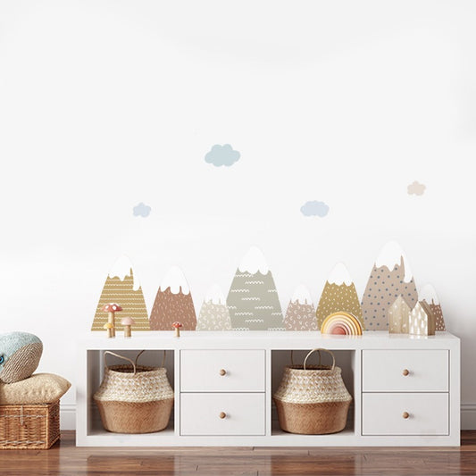 Snow Mountains Fabric Wall Stickers - Just Kidding Store