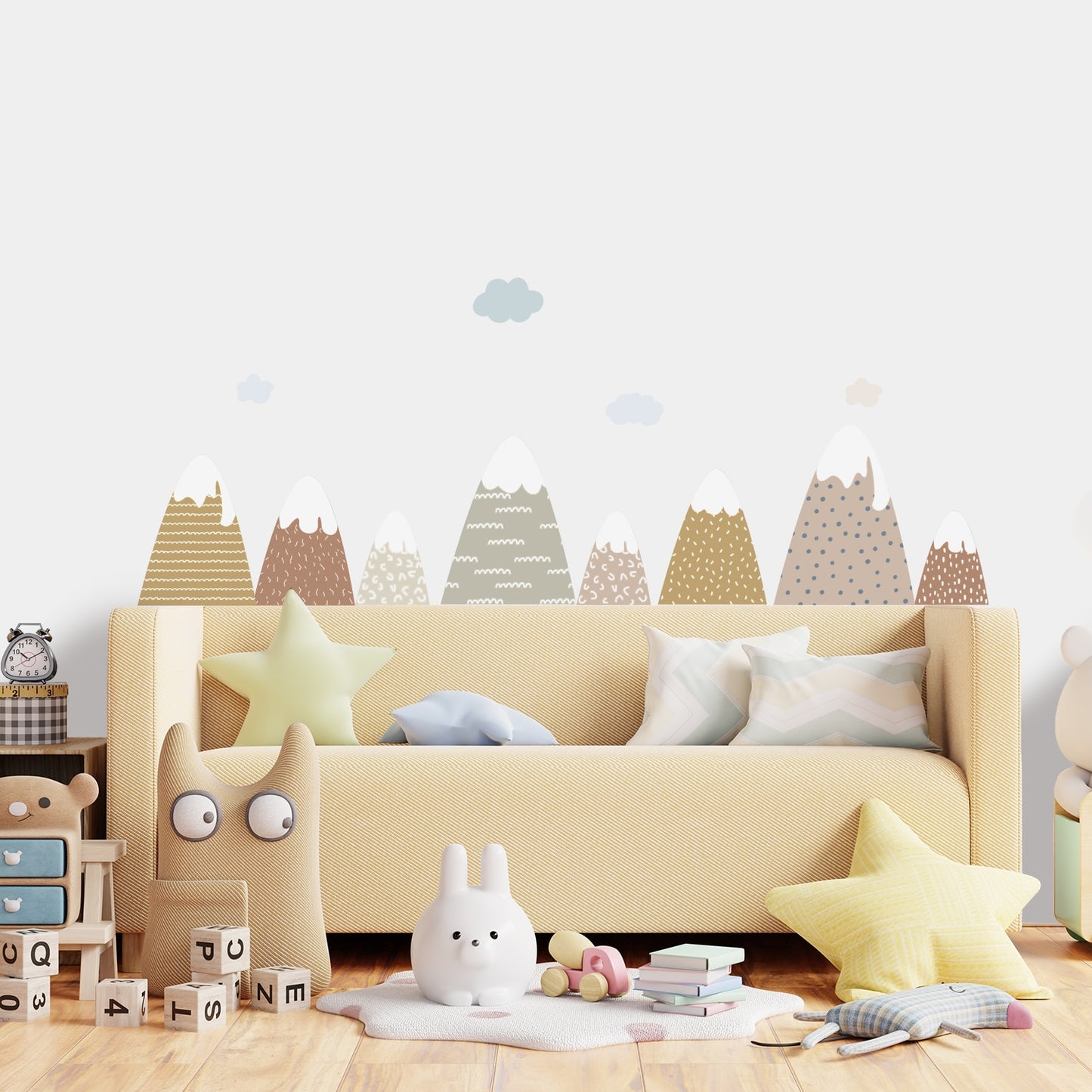 Snow Mountains Fabric Wall Stickers