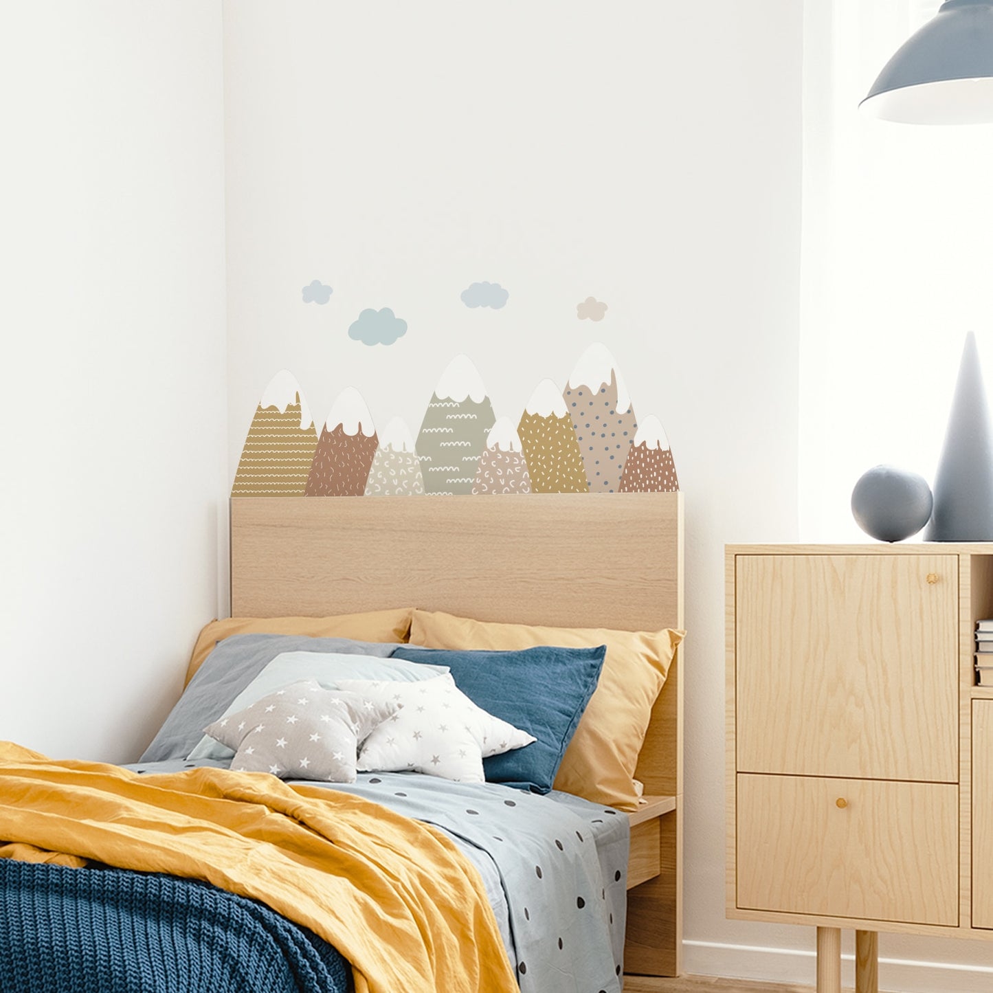 Snow Mountains Fabric Wall Stickers