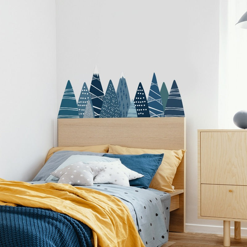 Blue Mountains Fabric Wall Stickers - Just Kidding Store