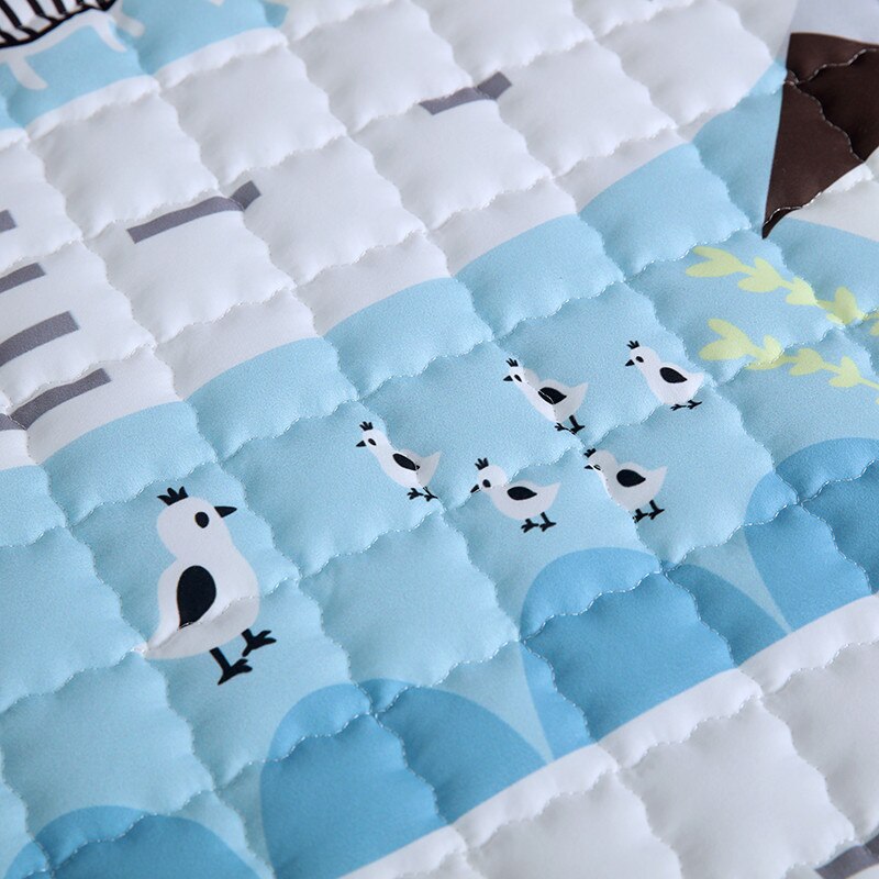 Oversized Play Mat - Quilted Anti Skid Carpet - Nordic Forest