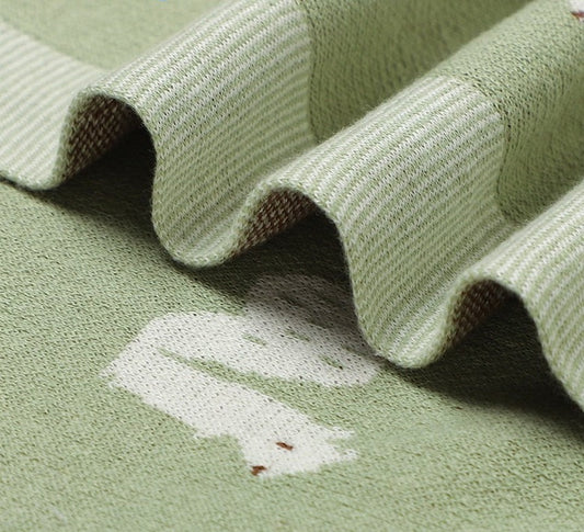 Little Squirrel Cotton Baby Children Knit Blanket - Just Kidding Store
