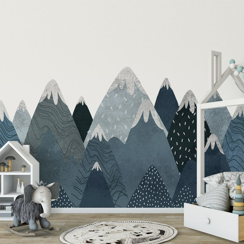 High Peaks Blue Mountains Fabric Wall Sticker - Just Kidding Store