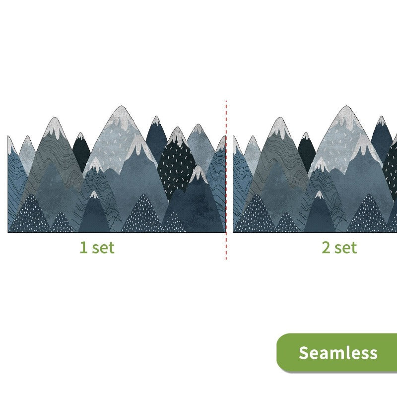 High Peaks Blue Mountains Fabric Wall Sticker - Just Kidding Store