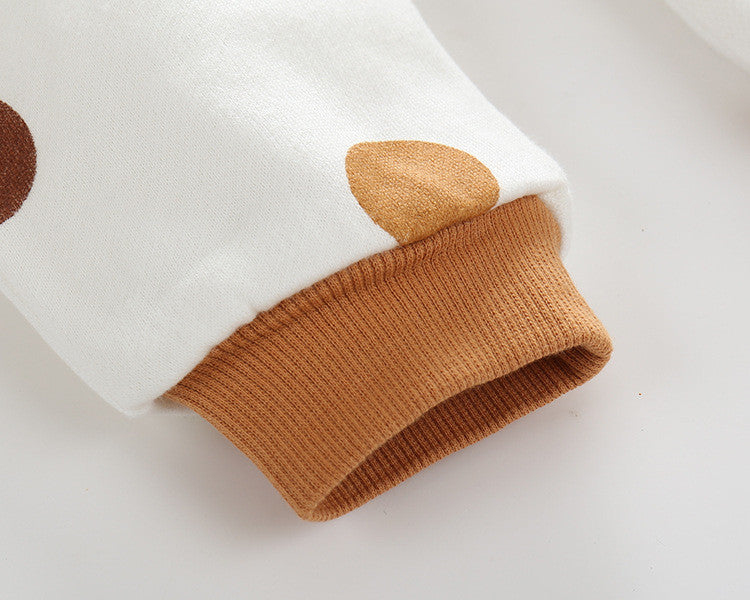 Baby Hooded Romper - Toddlers Polka Dot Jumpsuit - Just Kidding Store