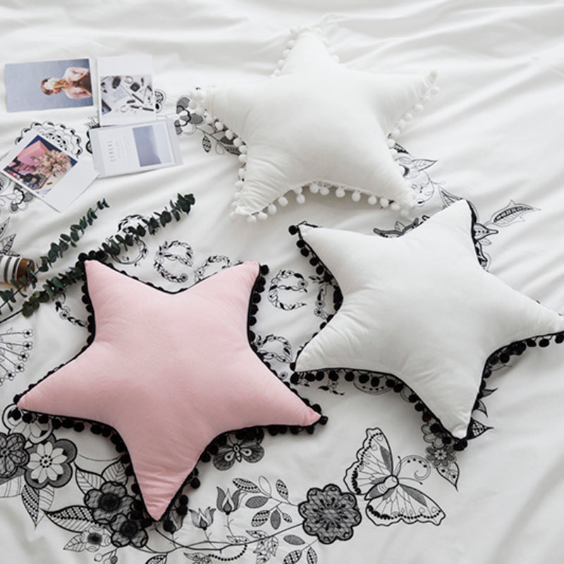 Star Pom Pom Pillow - Kids Room Deco - Just Kidding Store