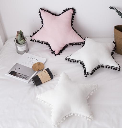 Star Pom Pom Pillow - Kids Room Deco - Just Kidding Store