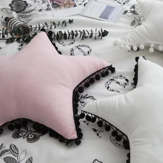 Star Pom Pom Pillow - Kids Room Deco - Just Kidding Store
