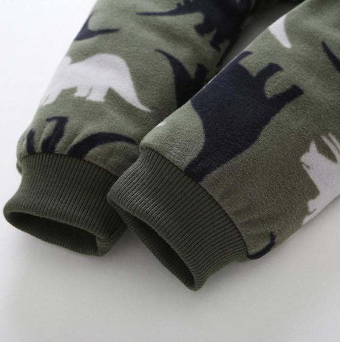 Kids Dinosaur Camouflage Winter Romper - Just Kidding Store