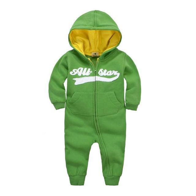 Long Sleeve Hooded Baby Toddler Trendy Rompers - Just Kidding Store