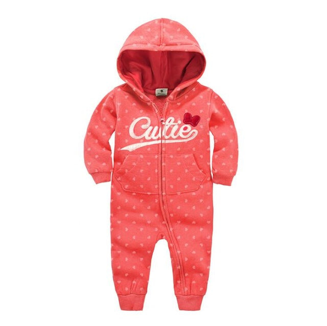 Long Sleeve Hooded Baby Toddler Trendy Rompers - Just Kidding Store