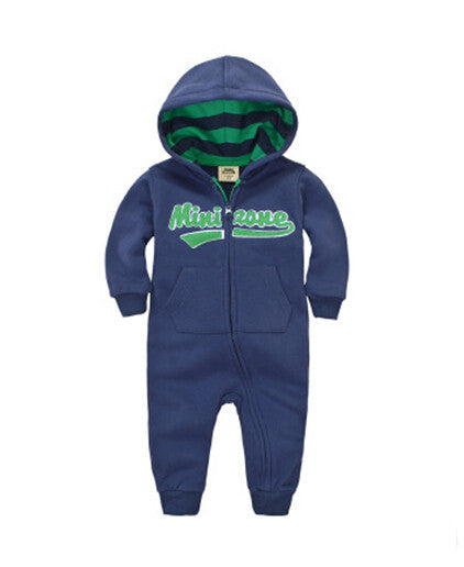 Long Sleeve Hooded Baby Toddler Trendy Rompers - Just Kidding Store