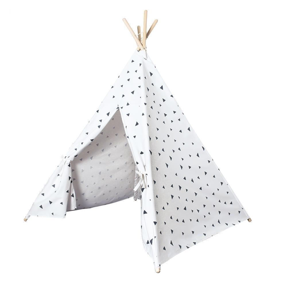 Black Triangles Teepee - Four Poles Kids Tent