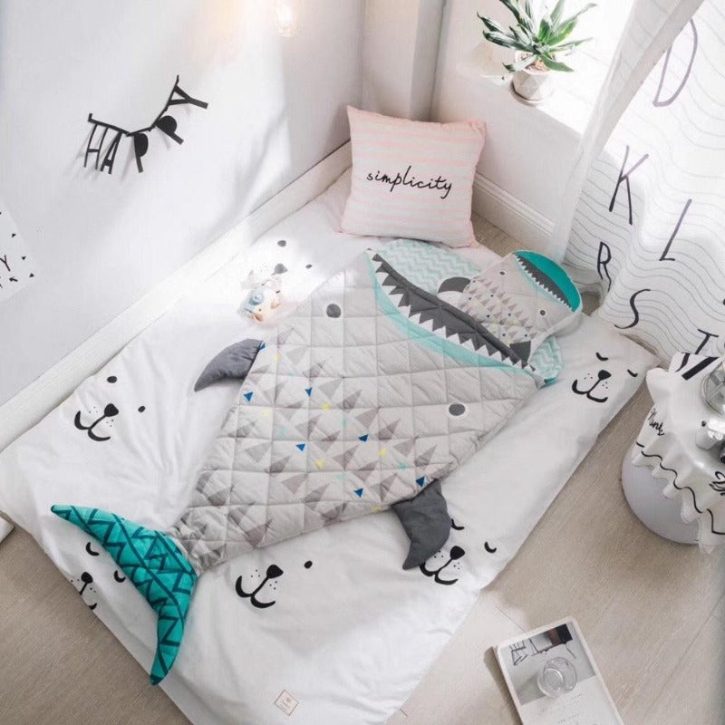Kids Sleeping Bag - Sleeping Sack Big Shark - Just Kidding Store