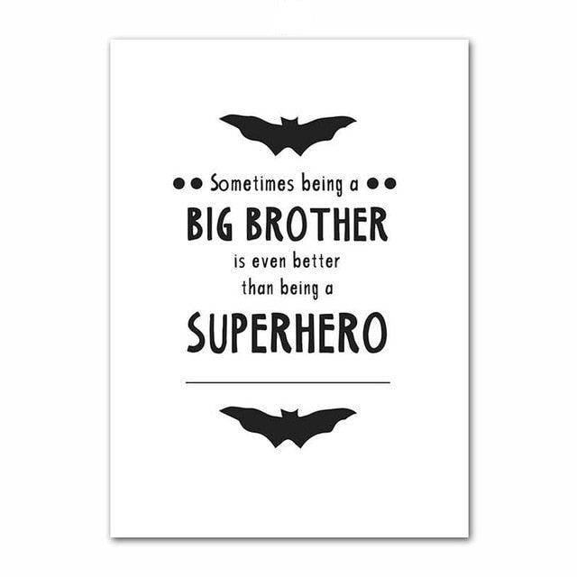 Super Hero Canvas Paintings Kids Batman Wall Art - Just Kidding Store