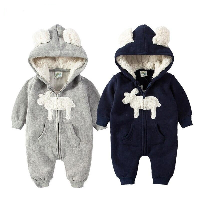 Baby Elk Warm Winter Romper - Kids Elk Jumpsuit - Just Kidding Store