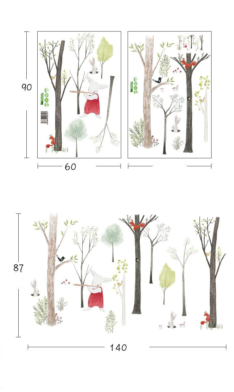 Nordic Forest Kids Woodland Wall Decal Stickers - Just Kidding Store