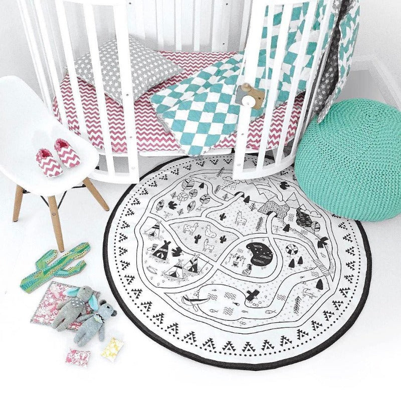 Forest Trail Play Mat - Kids Crawling Rug - Just Kidding Store