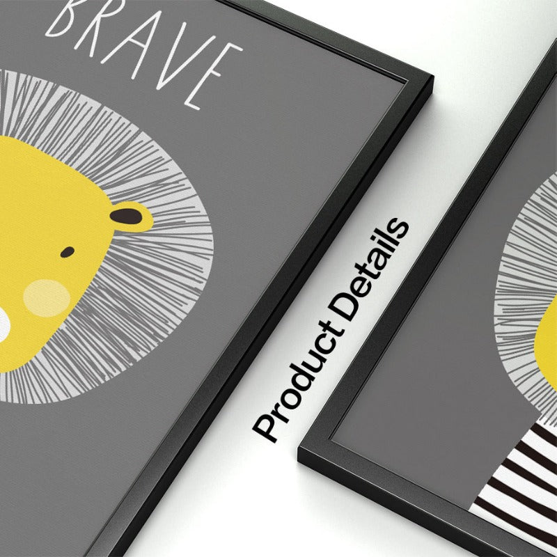 Lion Canvas Wall Art Kids Nordic Style Kids Posters Just Kidding Store