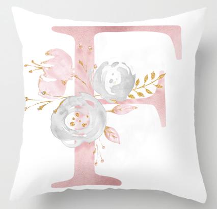 F Initial Personalised Cushion Cover - Just Kidding Store