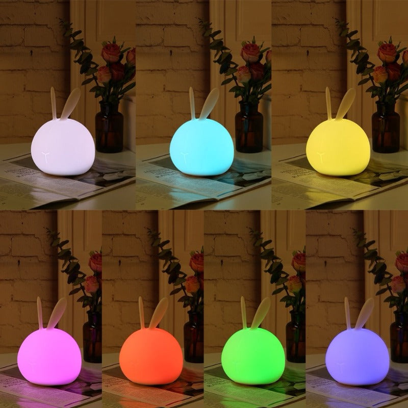 Bunny Night Light - Silicone Rabbit Kids Light - Just Kidding Store