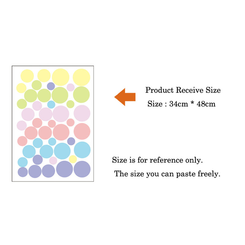 Pastel Polka Dots Wall Decal Colorful Wall Stickers Just Kidding Store