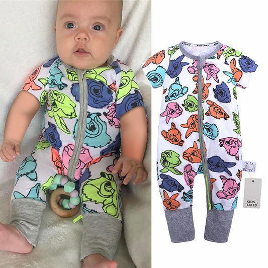 Forest Friends Summer Baby and Toddlers Romper - Just Kidding Store