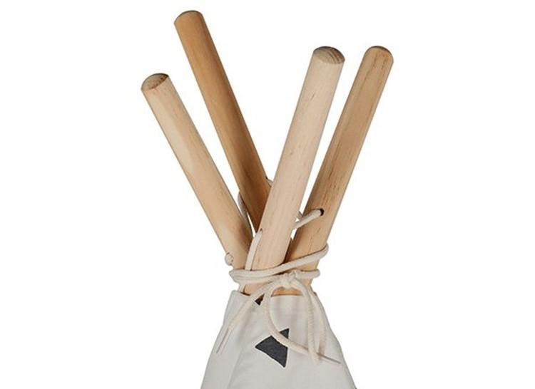 Black Triangles Teepee - Four Poles Kids Tent