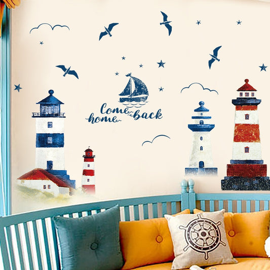 Beside The Seaside Wall Sticker Lighthouse Decal - Just Kidding Store
