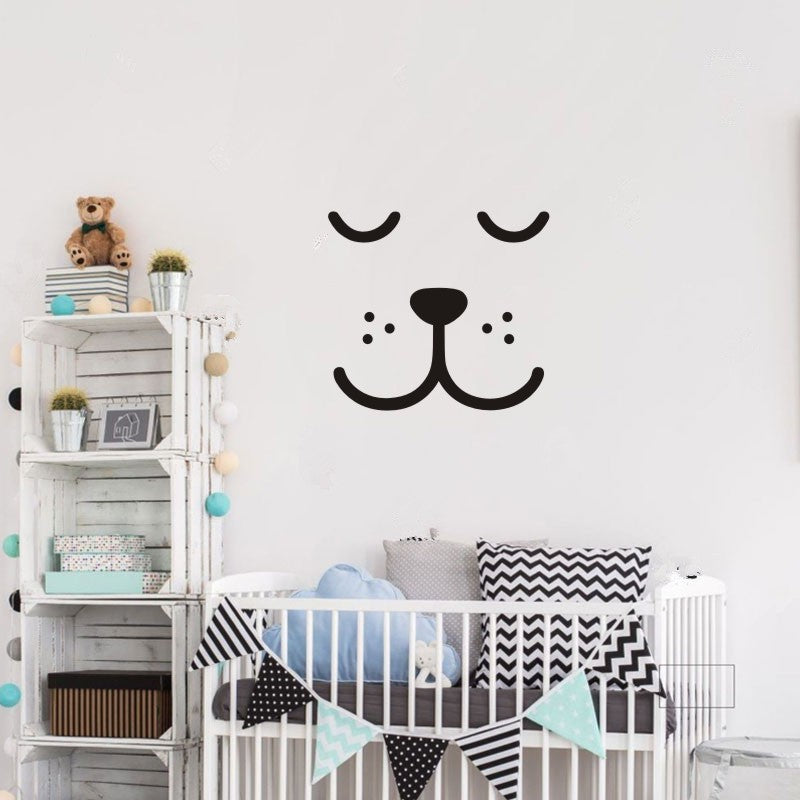 Sleepy Bear Vinyl Wall Decal Kids Wall Stickers - Just Kidding Store