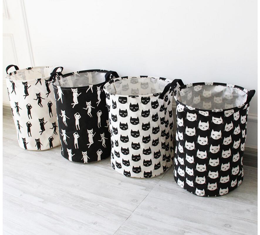 Kitty Large Toy Storage Hamper Bag Kids Laundry Basket - Just Kidding Store
