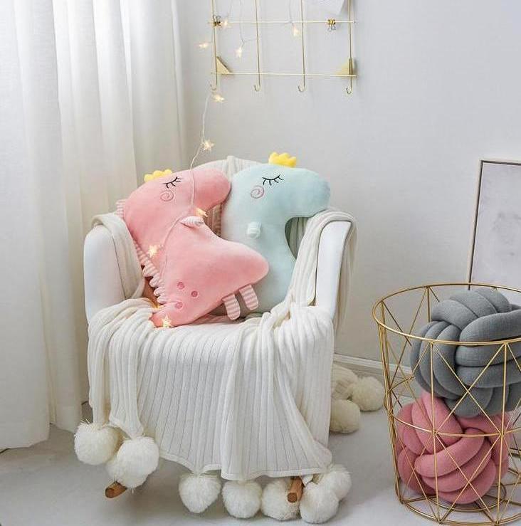 Dinosaur Plush Pillow - Stuffed Cushion - Just Kidding Store
