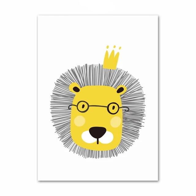 Lion Canvas Wall Art Kids Nordic Style Kids Posters Just Kidding Store