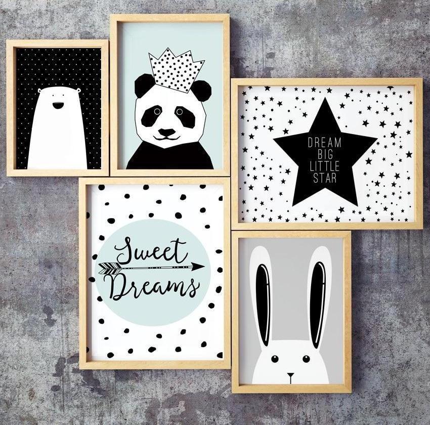 Canvas Wall Art - Nordic Style Kids Posters - Just Kidding Store