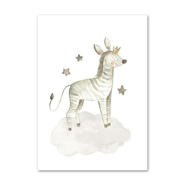 Wild Animals Canvas Paintings - Zebra, Rhino, Tiger, Elephant, Lion - Just Kidding Store