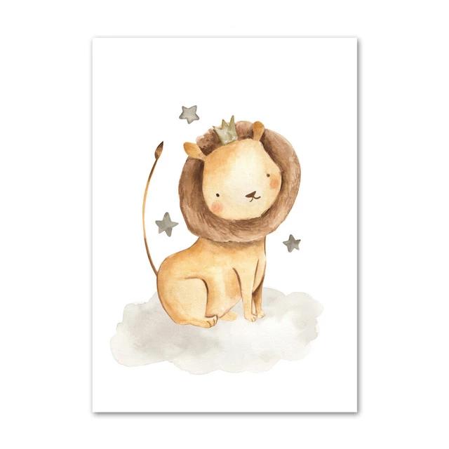 Wild Animals Canvas Paintings - Zebra, Rhino, Tiger, Elephant, Lion - Just Kidding Store