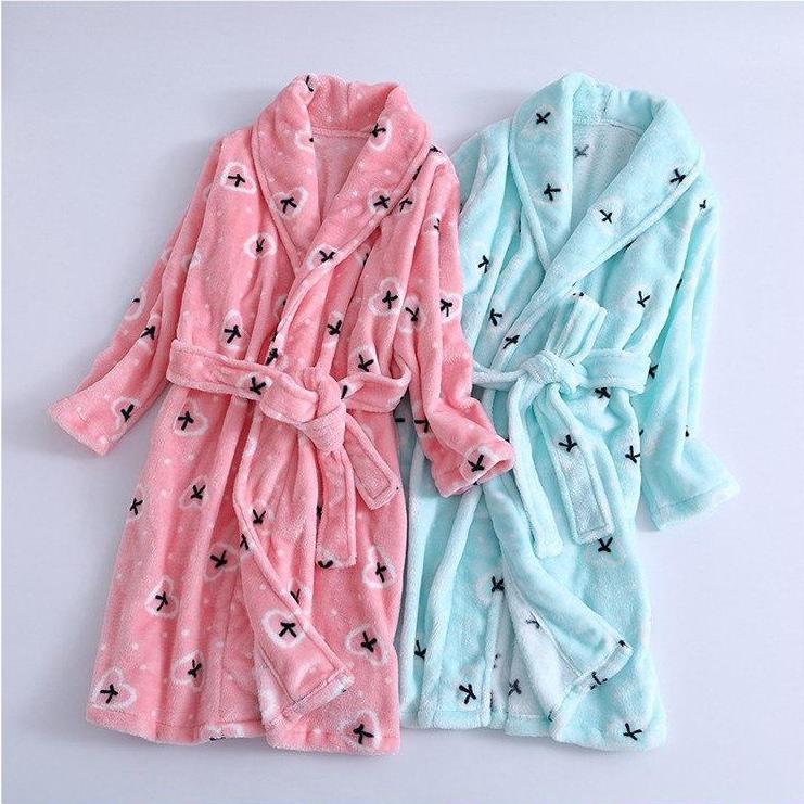 Long Flannel Bathrobe - Kids Dressing Gown - Just Kidding Store