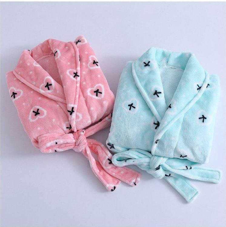 Long Flannel Bathrobe - Kids Dressing Gown - Just Kidding Store