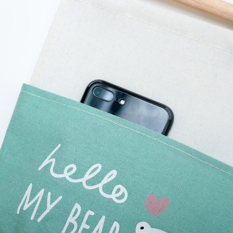 Wall Hanging Storage Organizer - Hello My Bear - Just Kidding Store