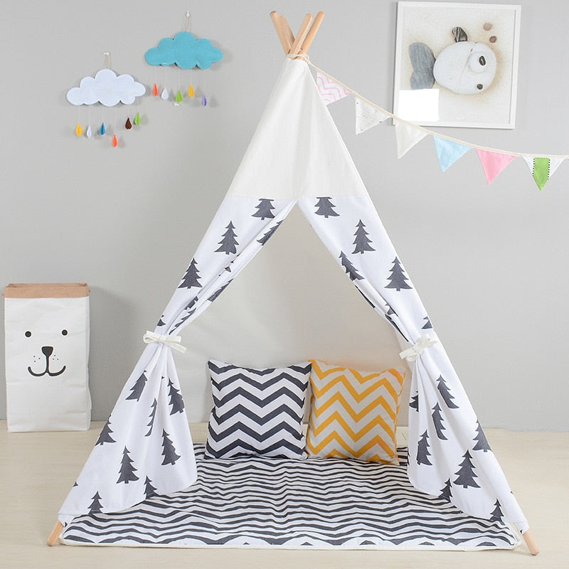 Pine Trees Teepee - Kids Play Tent - Just Kidding Store