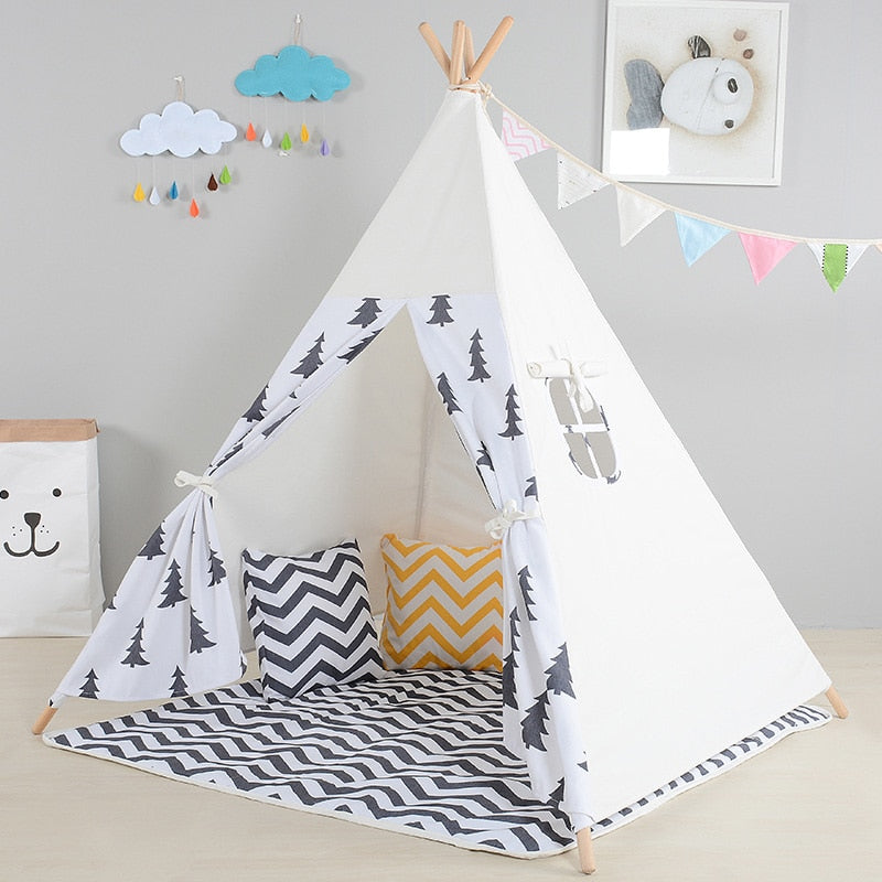 Pine Trees Teepee - Kids Play Tent - Just Kidding Store