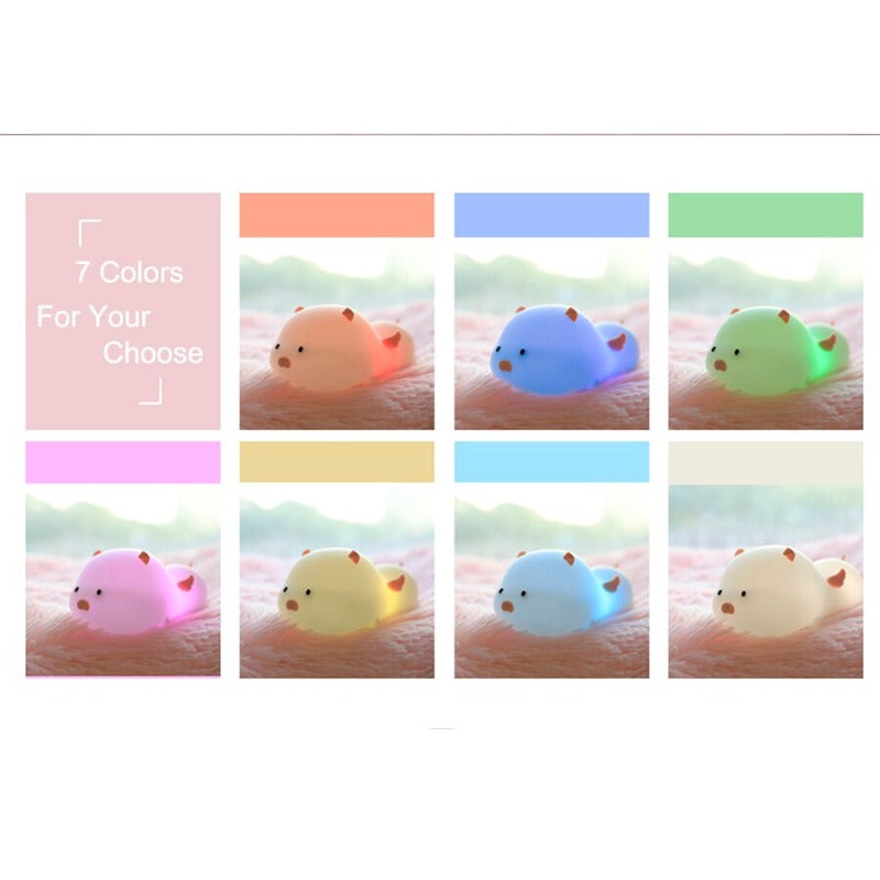 Piggy Night Light - Touch Sensor Color Switching Lamp - Just Kidding Store