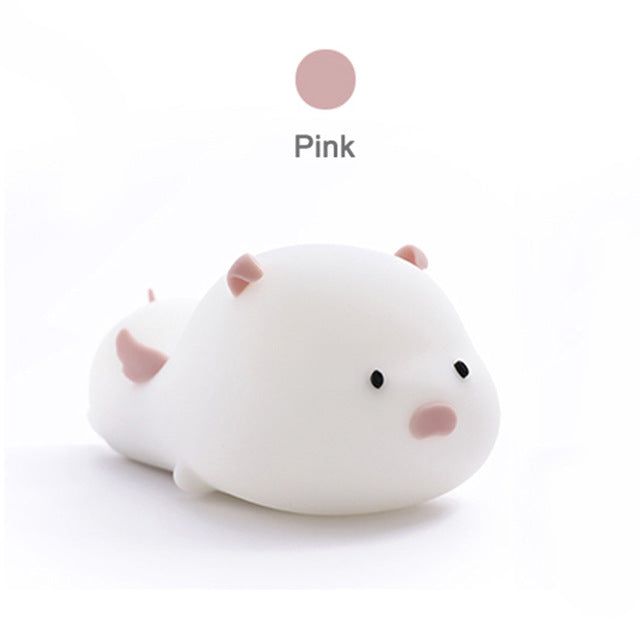Piggy Night Light - Touch Sensor Color Switching Lamp - Just Kidding Store