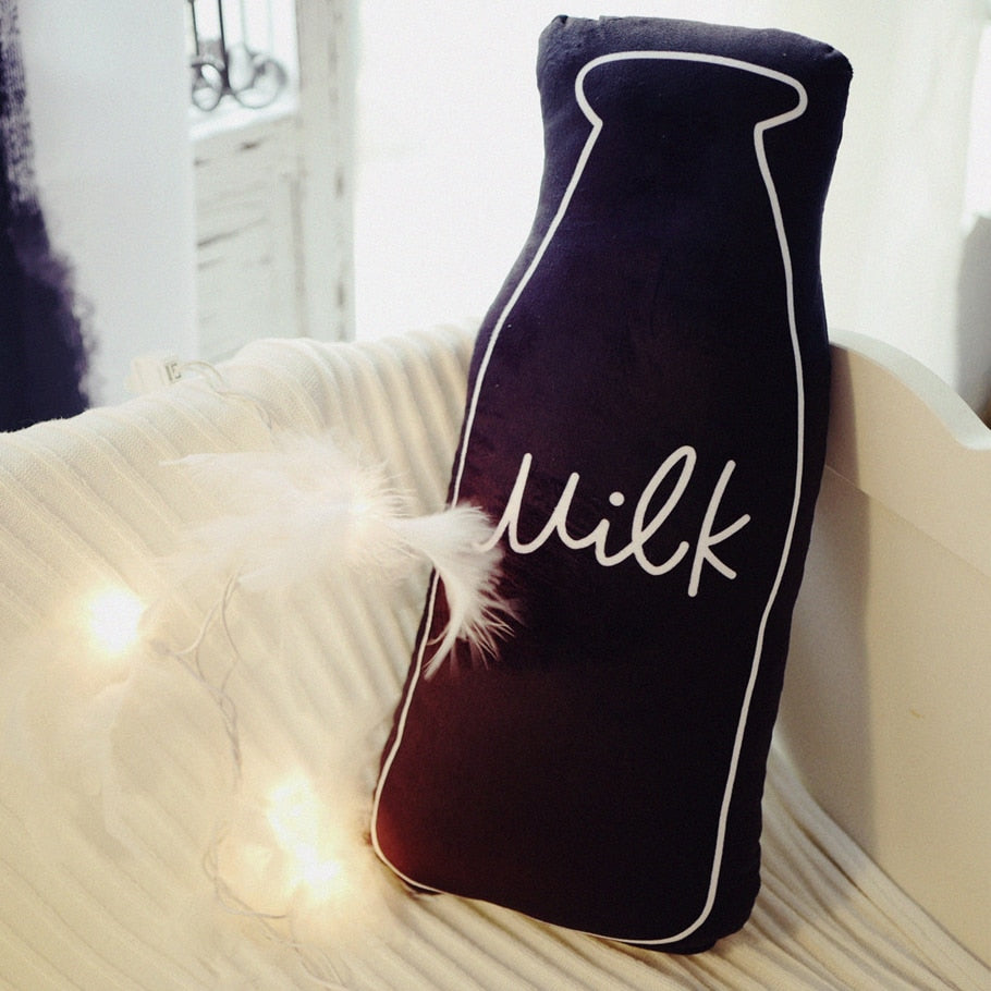 Milk Bottle Plush Cushion KIds Milk Bottle Pillow - Just Kidding Store